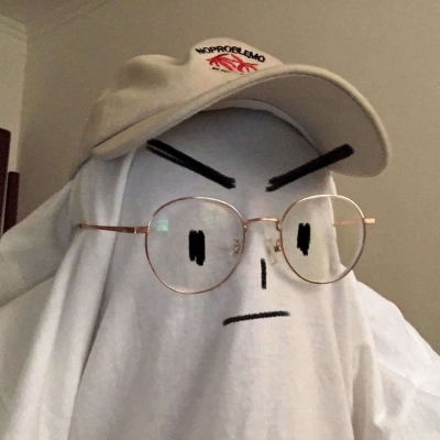 蒙头带眼镜的微信沙雕头像