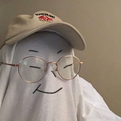 蒙头带眼镜的微信沙雕头像