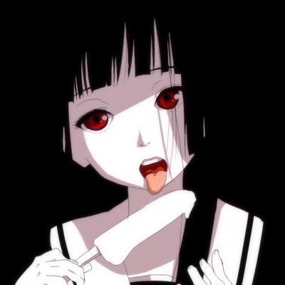 暗黑病娇风格的微信二次元女生头像