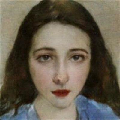 经典复古的微信油画风格女生头像