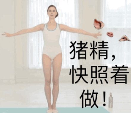 搞笑带字的微信芭蕾表情包