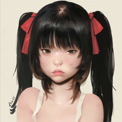 唯美手绘风格的微信女生插画头像