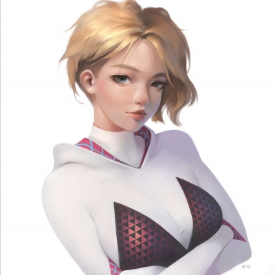 唯美手绘风格的微信女生插画头像