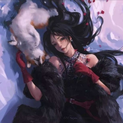唯美手绘风格的微信女生插画头像