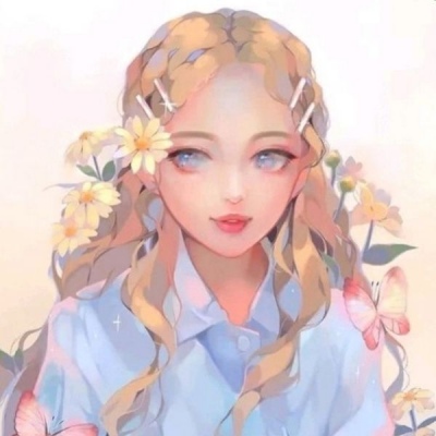唯美好看的微信卡通手绘女生头像