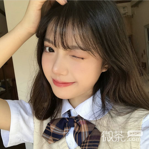 微信最潮抖音清新长发网红女生头像