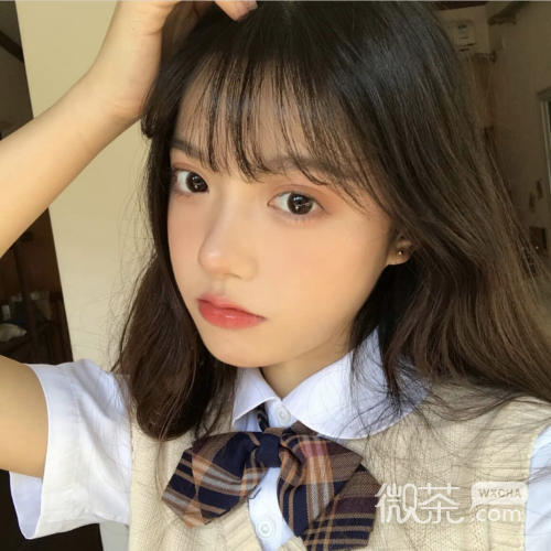 微信最潮抖音清新长发网红女生头像