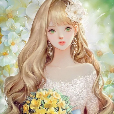 好看颜值高的微信二次元手绘女生头像