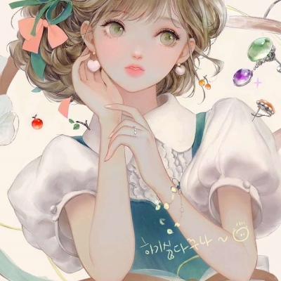 好看颜值高的微信二次元手绘女生头像