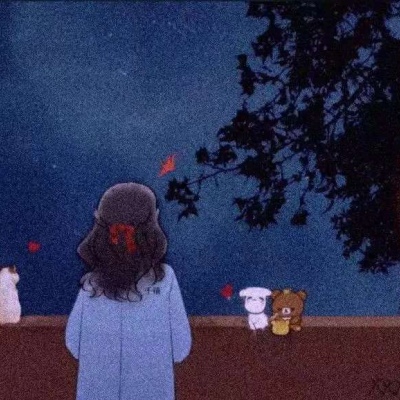 个性好看的微信卡通风格情侣头像