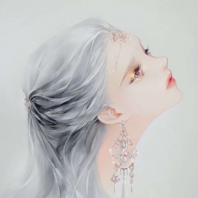 好看颜值高的微信二次元手绘女生头像