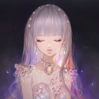 好看颜值高的微信二次元手绘女生头像