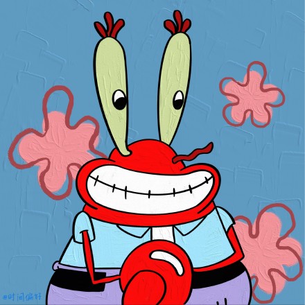 海绵宝宝家族油画动漫头像