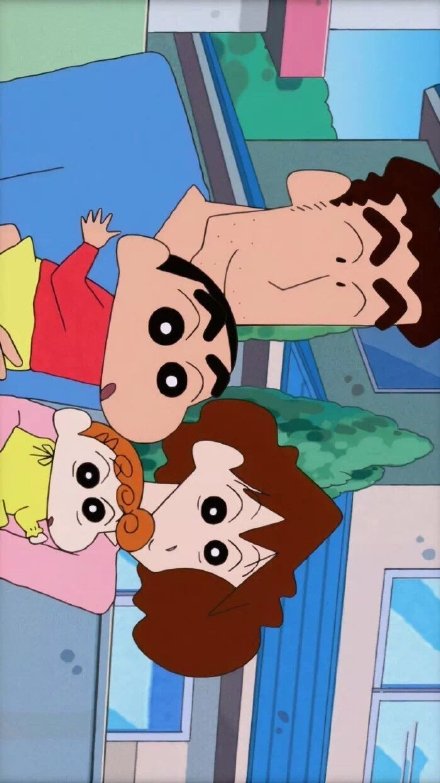 令人羡慕的蜡笔小新聊天背景图