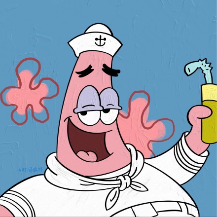 海绵宝宝家族油画动漫头像