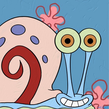 海绵宝宝家族油画动漫头像