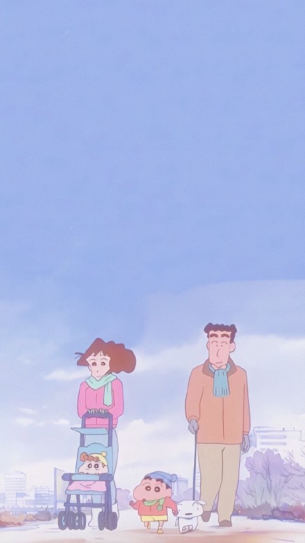 令人羡慕的蜡笔小新聊天背景图