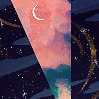 唯美治愈创意插画背景图