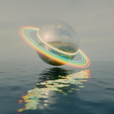 彩色梦幻云朵微信背景图