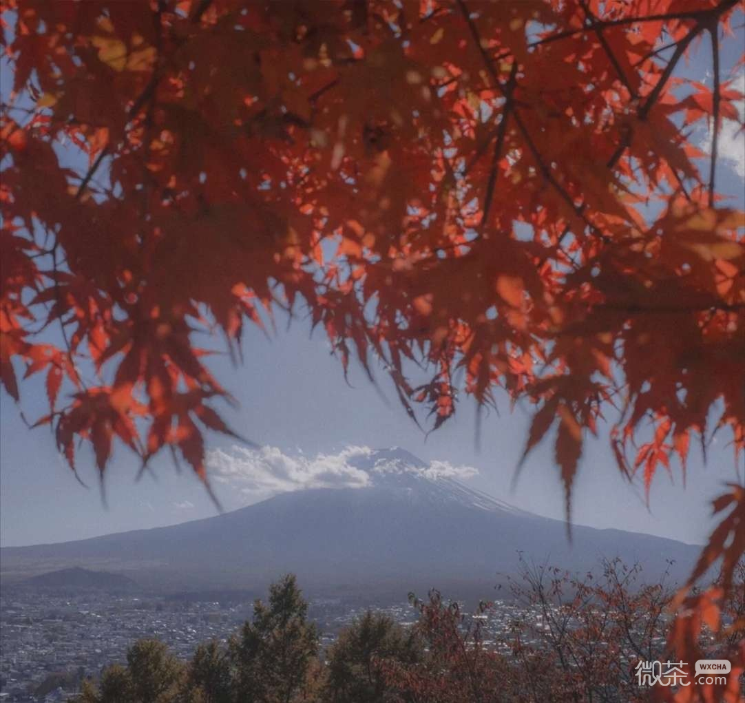 微信唯美富士山朋友圈配图