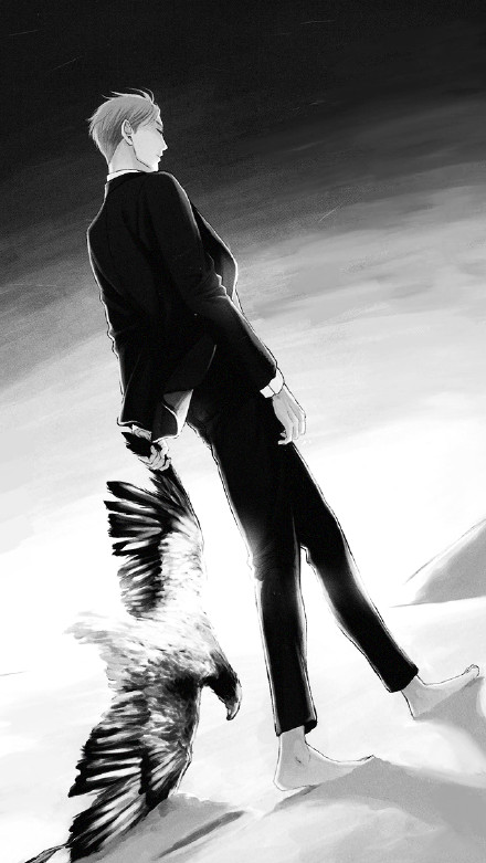 鸣鸟不飞黑白图壁纸