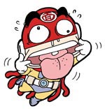 红色面碗的超人表情