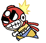 红色面碗的超人表情