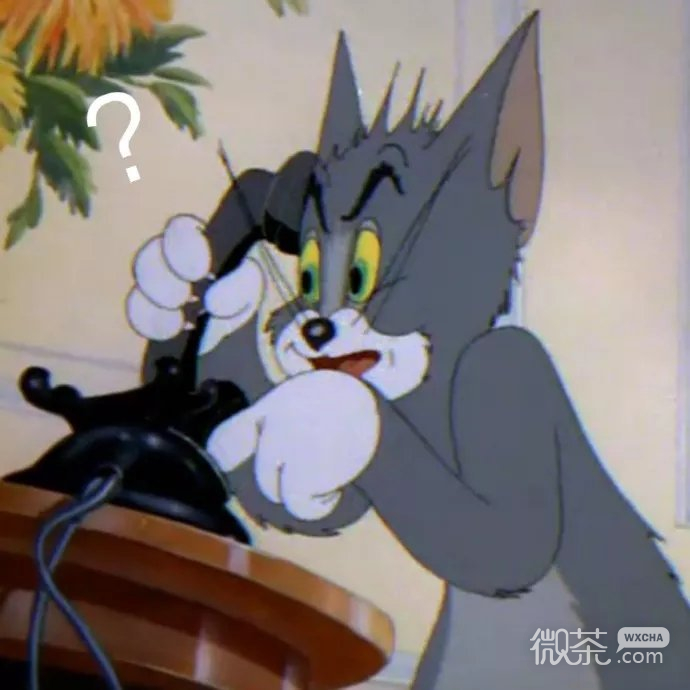 猫和老鼠疑问微信表情包