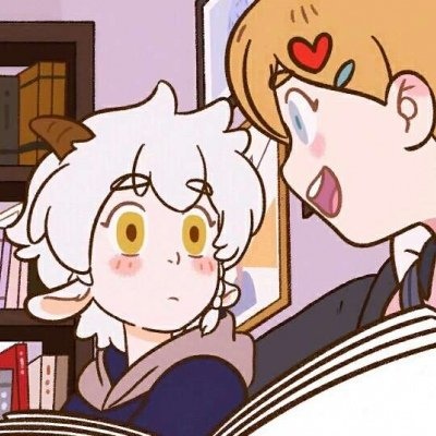 一对两张手绘可爱卡通情头