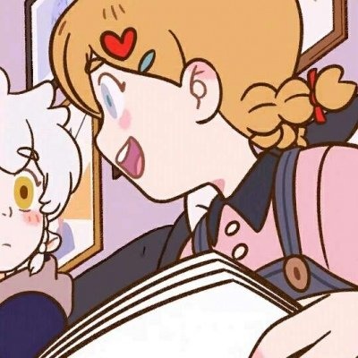 一对两张手绘可爱卡通情头