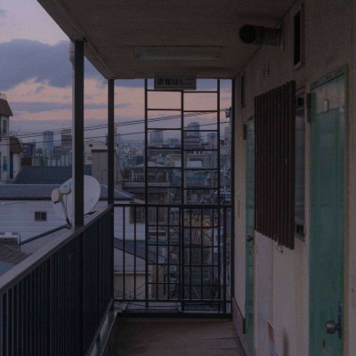 暗色系街景唯美背景图