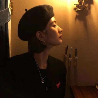 意境复古森系风微信女头