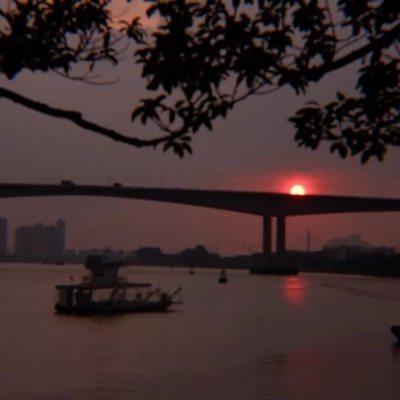 意境傍晚清新背景图