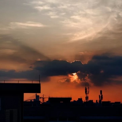 意境傍晚清新背景图