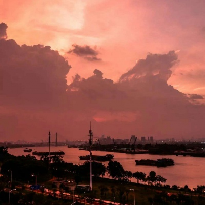 意境傍晚清新背景图