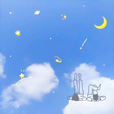 唯美可爱天空云朵背景图