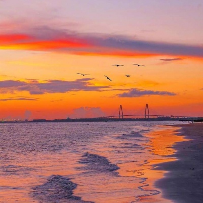 唯美意境背景图 夕阳