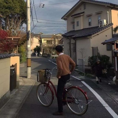 日本小古镇街道房间复古背景图