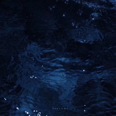 唯美意境夜晚蓝色系清新背景图