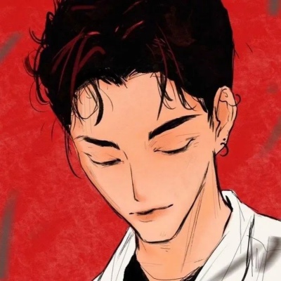 一对两张超拽手绘情侣头像