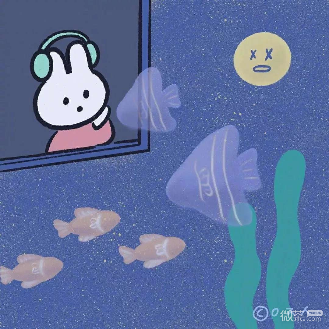 微信唯美简约蓝色系朋友圈配图