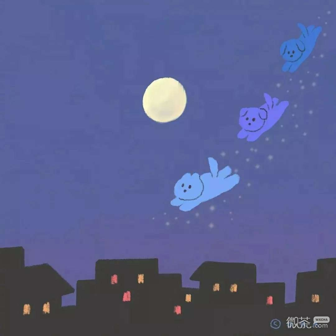微信唯美简约蓝色系朋友圈配图