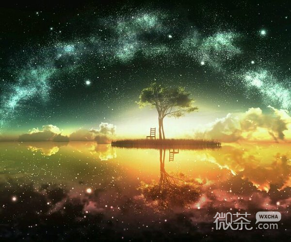 二次元唯美星空微信头像