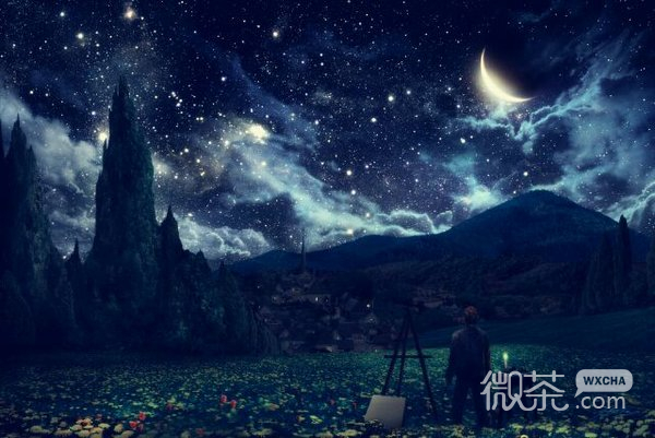 二次元唯美星空微信头像