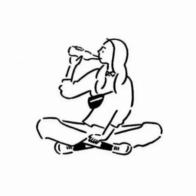 超清极简的简笔画微信头像