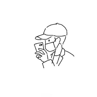 超清极简的简笔画微信头像