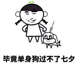 七夕节单身狗微信表情包