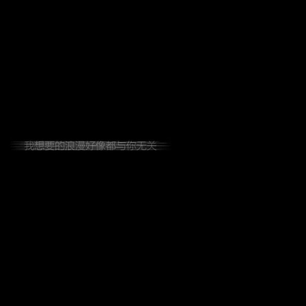 黑色背景纯文字相册封面图