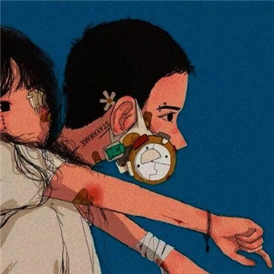 酷酷的搞怪卡通情侣微信头像