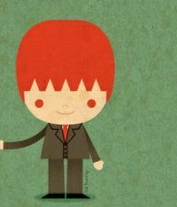 好玩的卡通风格情侣微信头像